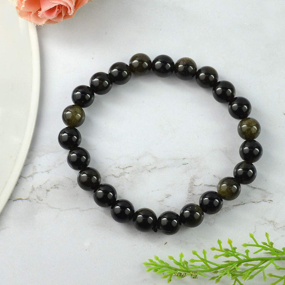 Tumbled Black Obsidian Bracelet – Grove and Grotto