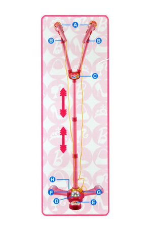 Height Adjustable Mike Toy with Lights (Pink) - halfrate.in