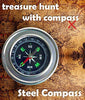 Portable Pocket Compass, Mini Orienteering Compass Magnetic Compass 80 mm Camping Survival Compass for Camping Hiking for Outdoor (Silver White)