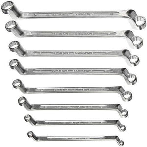 Saleshop365® Set of 8 Pcs Ring Spanners Shallow Offset (6x7 to 20x22 mm) - halfrate.in