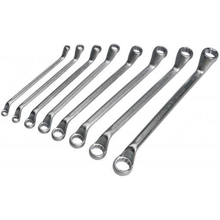 Saleshop365® Set of 8 Pcs Ring Spanners Shallow Offset (6x7 to 20x22 mm) - halfrate.in