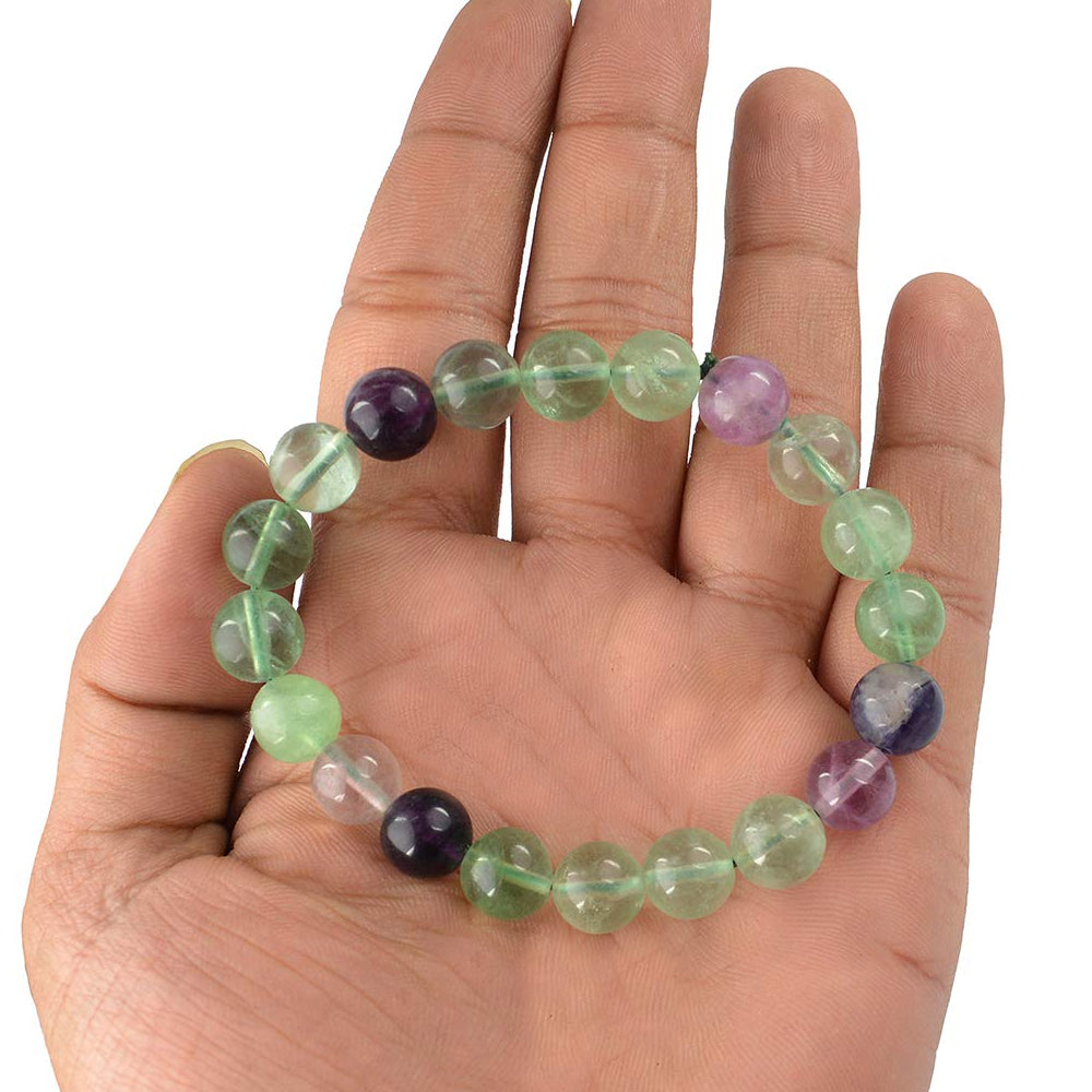 Crystal Bracelet | Buy Online Fluorite Oval Faceted Bracelet - Shubhanjali