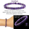 Amethyst 6 mm Crystal Stone Beads Natural Charm Bracelet Reiki Healing for Men and Women