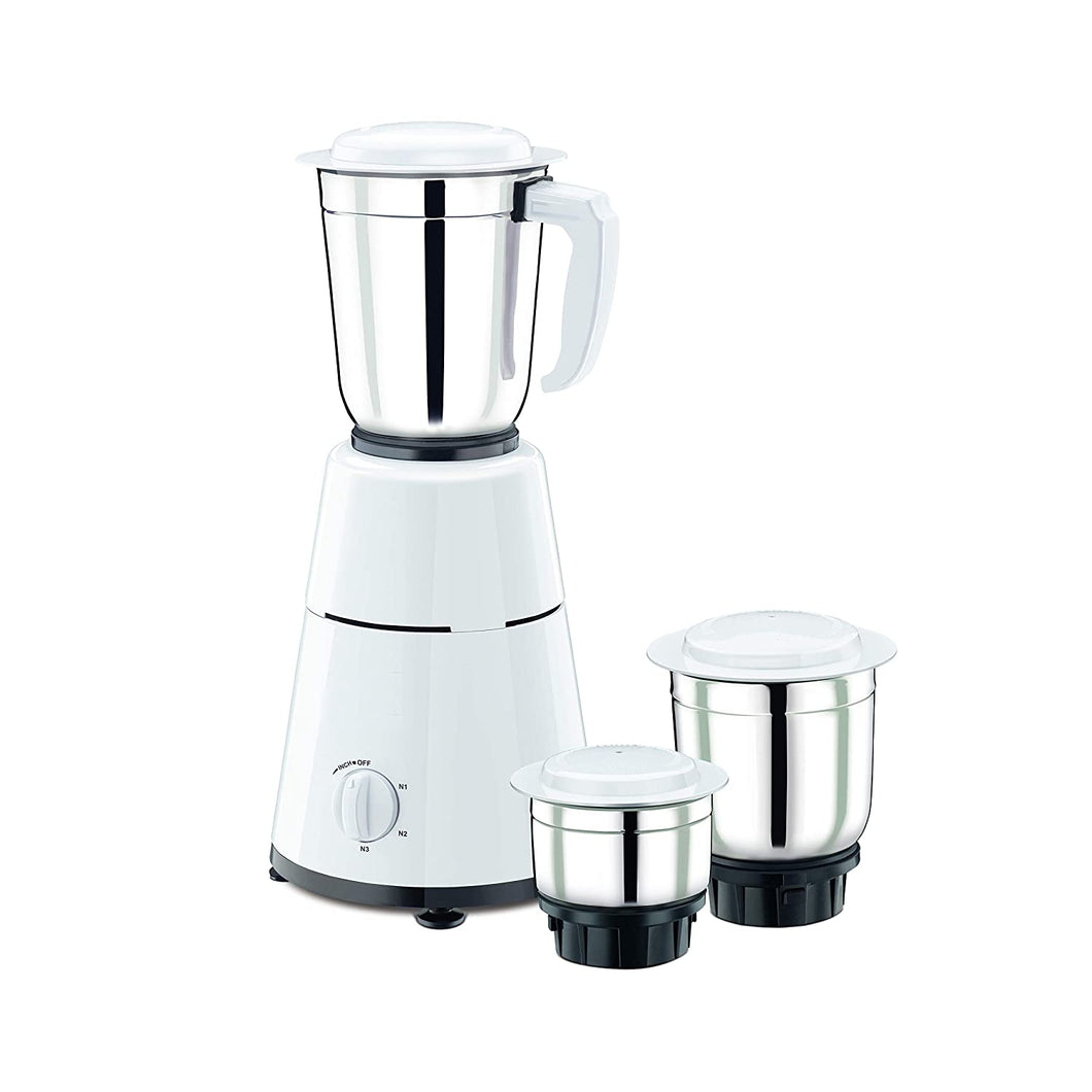 Heavy Duty Mixer Grinder with 3 Stainless Steel Jars Dome Cover 500 watt