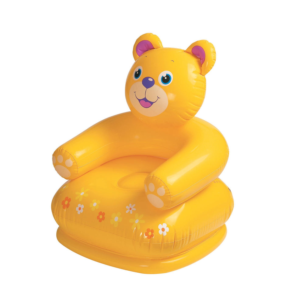 Intex Teddy Bear Chair Inflatable Kids easy to inflate and deflate , Multi Color - halfrate.in