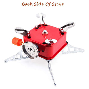 Portable Gas Stove Folding Easy to carry Butane Burner Camping Stove Folding Furnace Stove travelling Steel Cooking Stove with Storage Bag