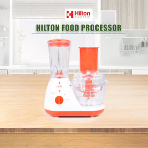 Hilton Food Processor Mini Polycarbonate Jar 7 in 1 Functions 150 watt (White)