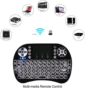 Ekdant® Mini 2.4GHz Wireless Touchpad Wireless Keyboard and Mouse (Touchpad with Backlight) with Smart Function for Smart Tv, Android Tv Box, Raspberry-Pi, Android & iOS Devices - halfrate.in