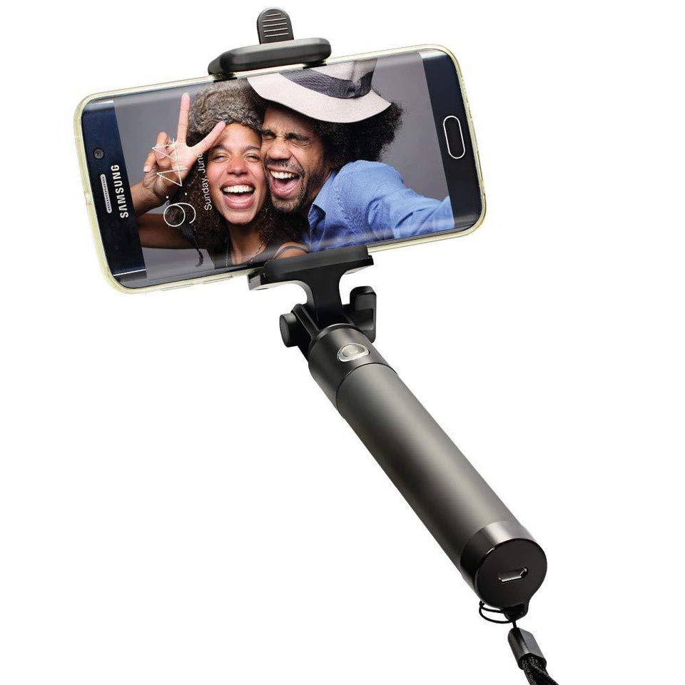 Ekdant® Selfie Stick Monopod for Mobile Phone for clicking Photos & Making Video with Attached AUX Cable | for iPhone and Android Mobile Phones - halfrate.in