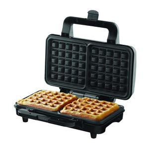 Belgian Waffle Maker for Home, Makes 2 Square Shape Waffles, Non-stick Plates, Easy to Use with Indicator Lights 1000 W