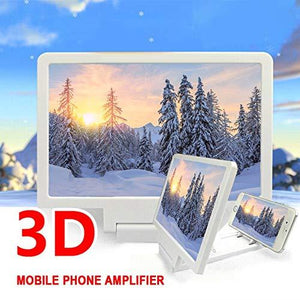 Ekdant® Mobile Phone 3D Screen Magnifier Enlarger Video Screen Amplifier Screen Enlarged Foldable Stand Holder Expander Compatible with All Smartphone - halfrate.in
