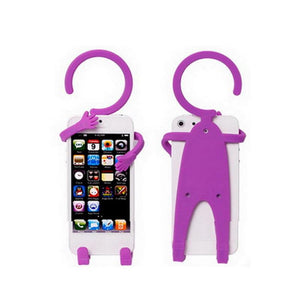 Ekdant® Hug-me Human shape Flexible Mobile Stand Phone Charging Holder Hanger Hanging Mobile Holder Car Stand Key Holder - halfrate.in