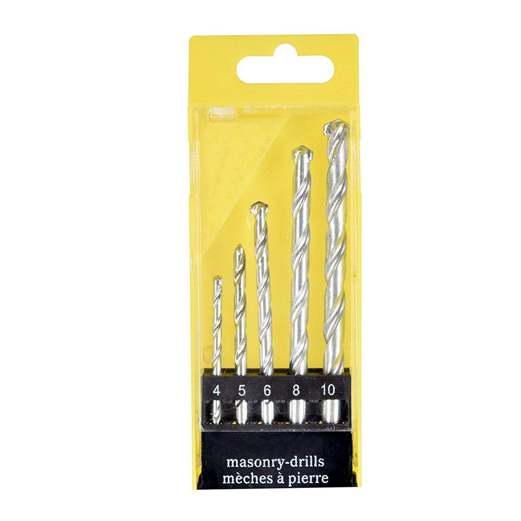 Saleshop365® 5 Pcs Masonry Drill Bit Set Twisted for Concrete and Wall Drilling - halfrate.in
