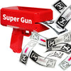 Cash Gun Red/Cash Cannon Rain Money Gun Stress Reducer Anti-Anxiety Toy Christmas Gift Toys for Chilidren & Adults Fun Toy