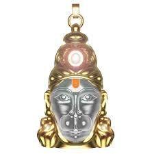 Gold Plated Shree Hanuman Chalisa Yantra Brass Locket with Chain - halfrate.in