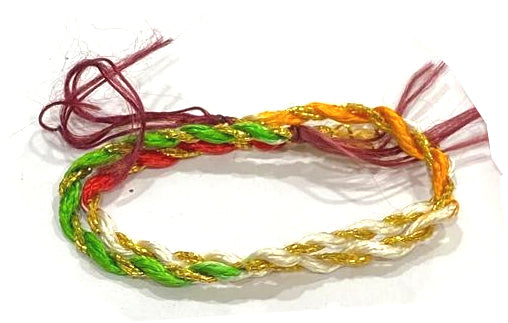 Handmade Shri Rakhi Raksha bandhan Rakhi and Silk thread - Beautiful Rakhi RK10